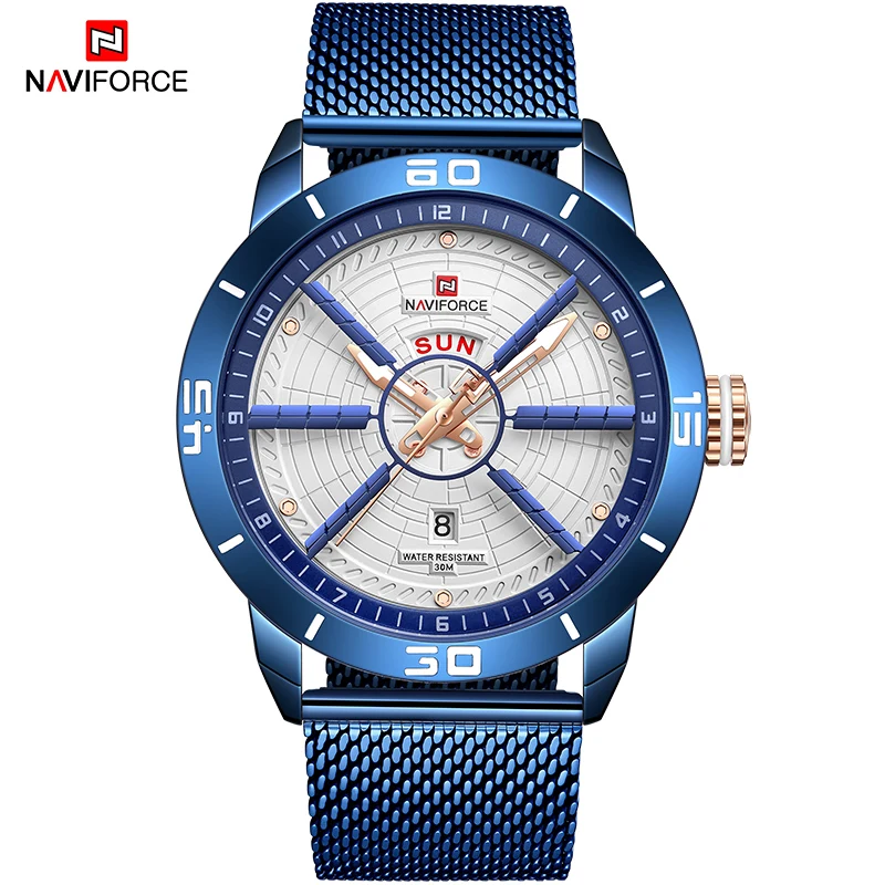 NAVIFORCE часы мужские Топ Роскошные спортивные и фирменные Мужские кварцевые