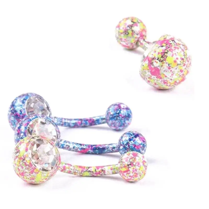 Красота горный хрусталь Belly Bars ювелирные изделия кристалл кнопка пупка живота