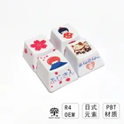 4 шт.компл. японский элемент утолщенный PBT краситель сублимационный ключ R4 OEM механическая клавиатура колпачок s