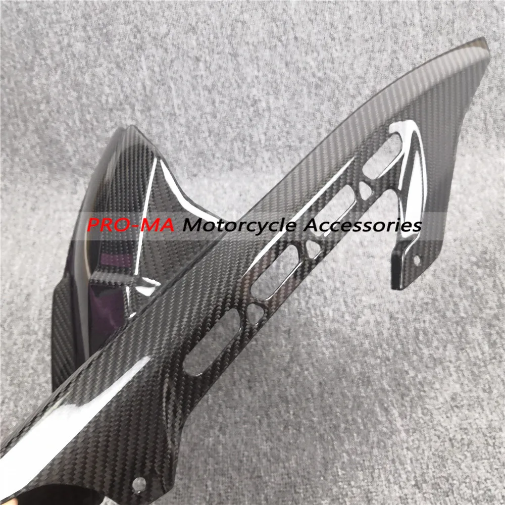 Motorcycle Rear Hugger with Chain guard in Carbon Fiber For Kawasaki Z900 2017+ RS 2018+ Twill glossy weave | Автомобили и