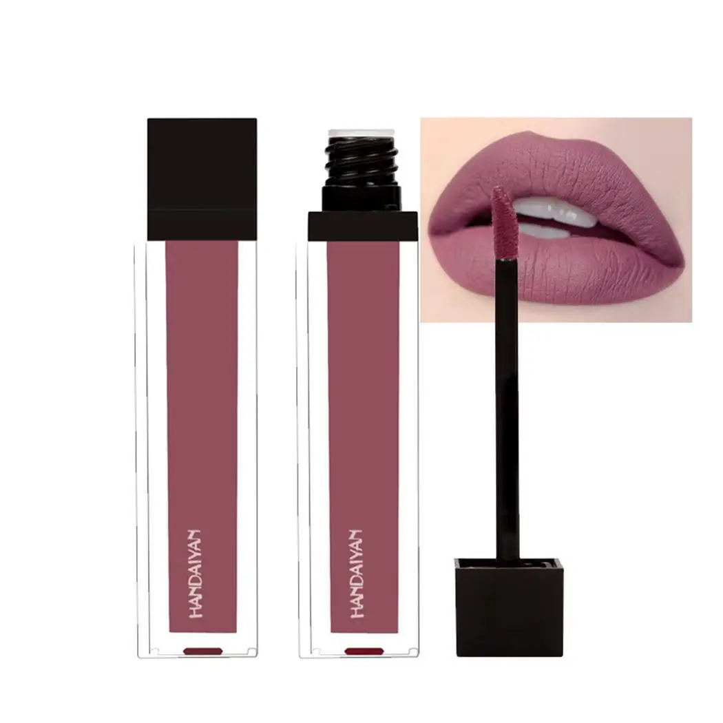 Gloss use Matte Lip Professional Cosmetic Shimmer home Long-lasting Makeup Liquid 12 Colors Lipstick | Красота и здоровье
