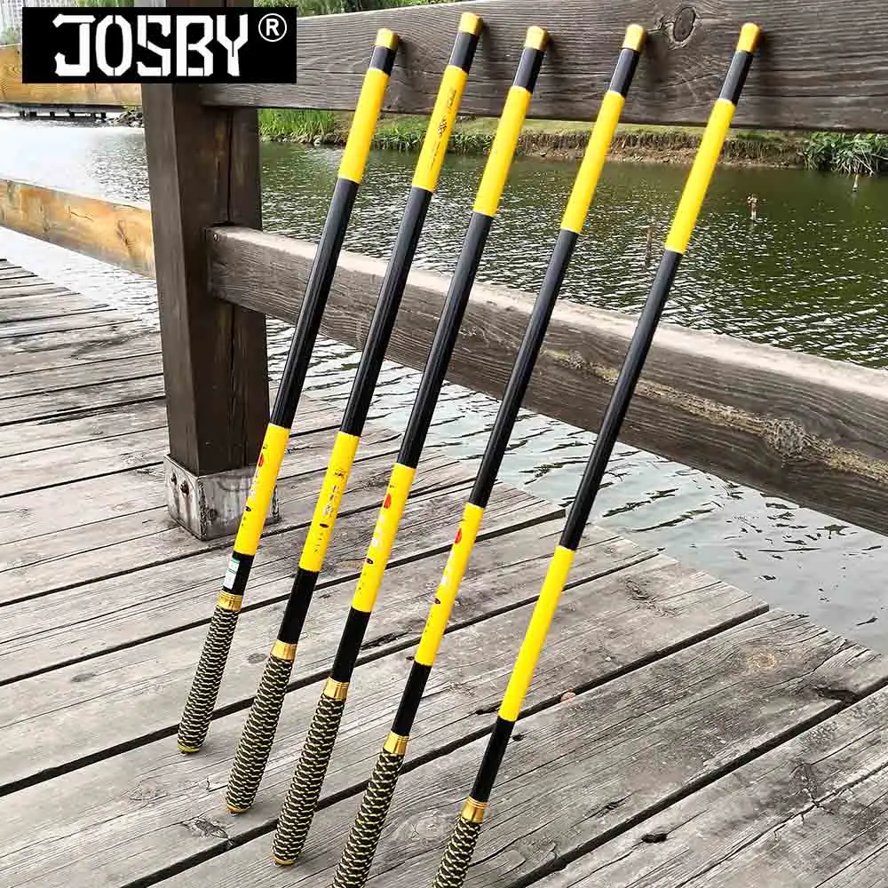 NEW Ultralight Super Hard 3.6/4.5/5.4/6.3/7.2 Meters Stream Hand Pole Carbon Fiber Casting Telescopic Fishing Rods Fish Tackle