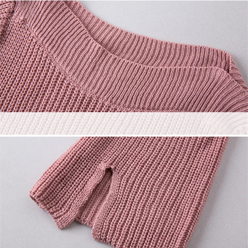 IANLAN Womens Sexy &amp Club Off Shoulder Sweater Ladies Winter Flare Sleeve Knitwear Solid Strapless Basic Pullover IL00313 | Женская