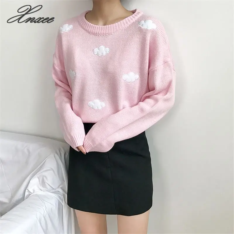 2020 Women Sweaters And Pullovers Long sleeve Knitted Women's Sweater Female Winter V Neck Jumpere | Женская одежда