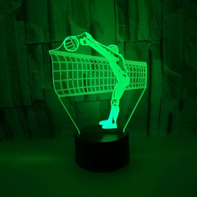 YIMIA волейбольный плеер Модель 3D ночник USB Новинка подарки 7 цветов Изменение