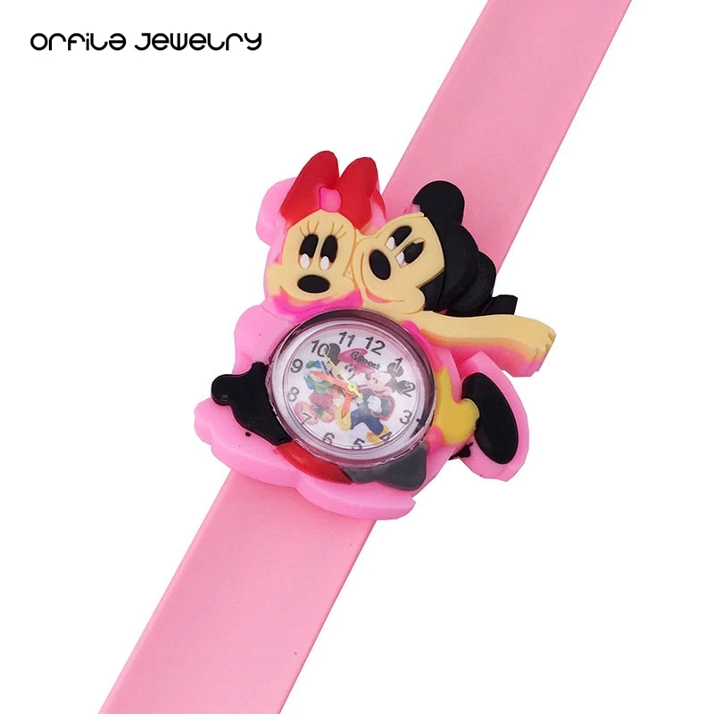 ORFILA Minnie Slap наручные часы Микки Маус милые с силиконовым ремешком для девочек