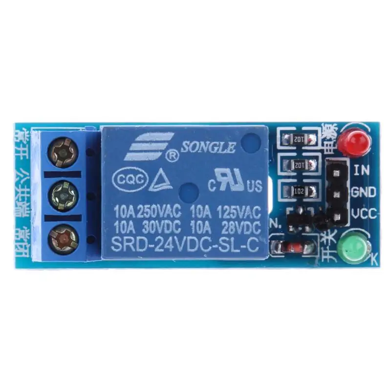 5 шт. 24В 1-канальный релейный модуль оптопара щит для PIC AVR DSP ARM | Электроника