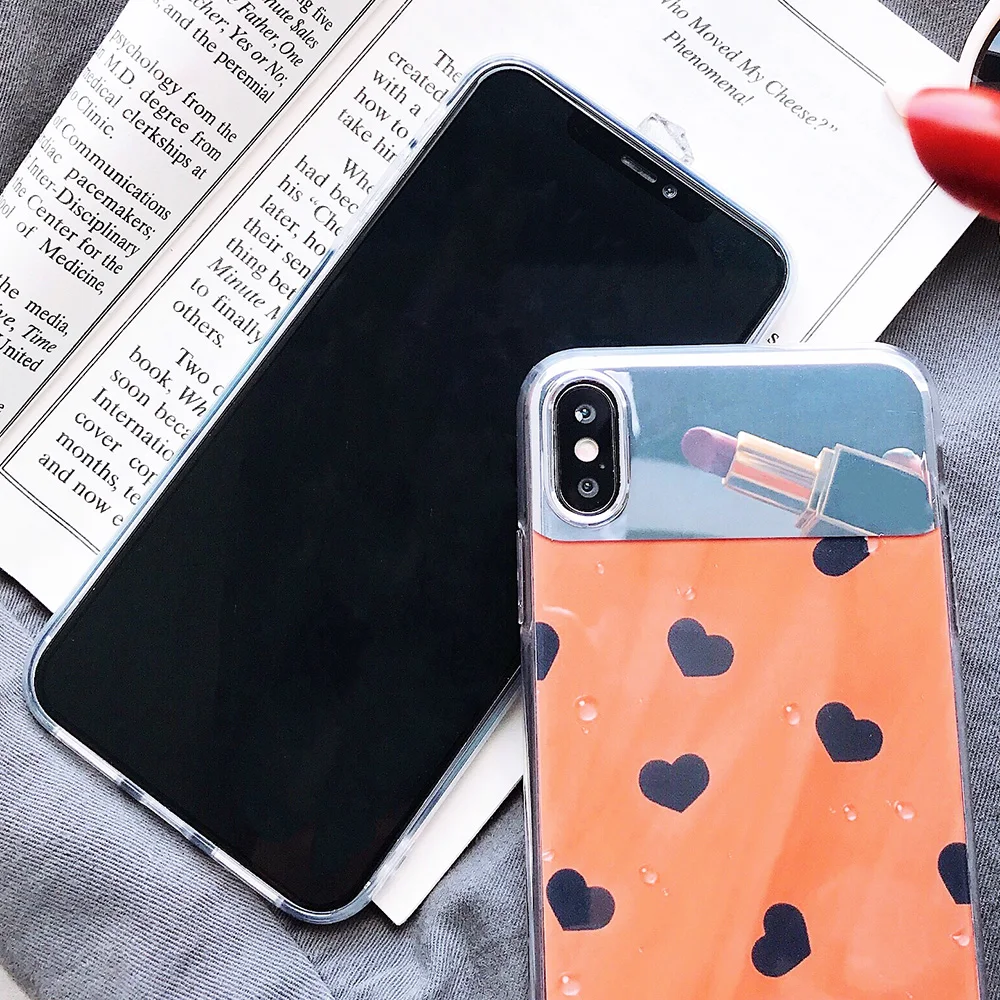 Мягкий чехол JONSNOW Mirror для iPhone 6S 7 8 Plus X XS XR Max глянцевые зеркальные чехлы с цветочным