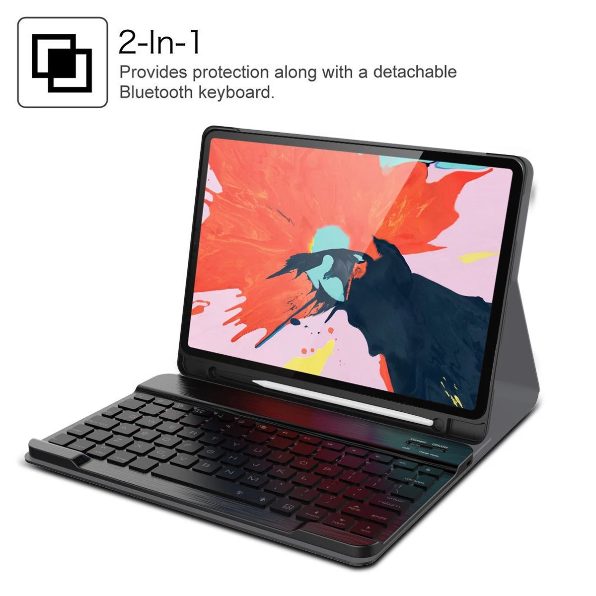 Для iPad Pro 11 дюймов 2018 Чехол Флип США Bluetooth клавиатура PU кожаный чехол для