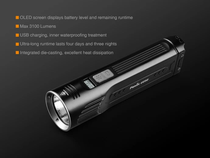 Новый Fenix UC52 Cree XHP70 светодиодный микро USB Перезаряжаемый фонарик 3100 люмен