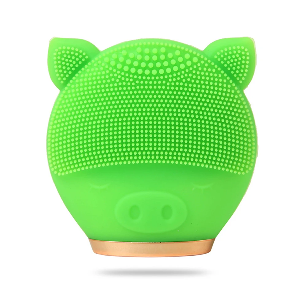 Электрическая щетка для чистки лица силиконовая звуковая вибрационная мини