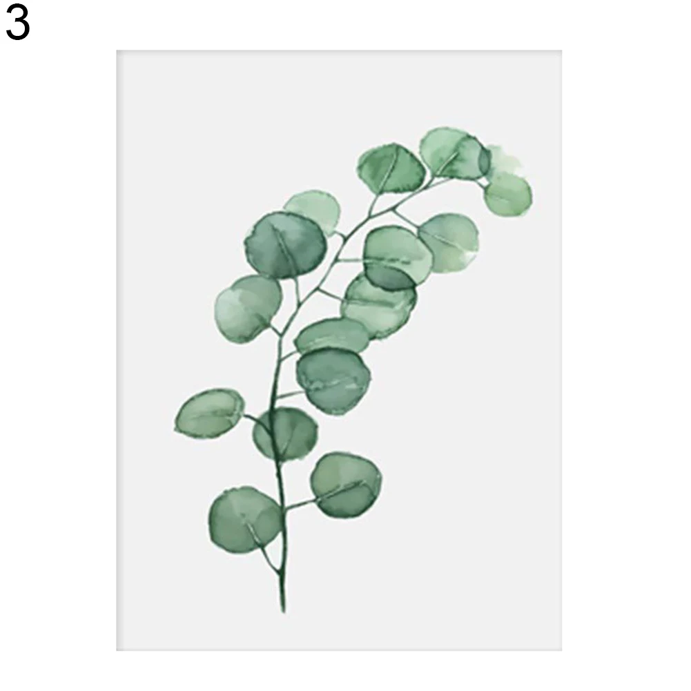 Nordic Style Pastoral Green Plant Leaves Modern Minimalist Decorative Painting Wall Decoration | Дом и сад