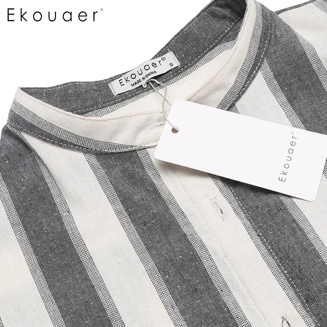 Ekouaer женское белье ночное платье летняя одежда для сна повседневное с круглым