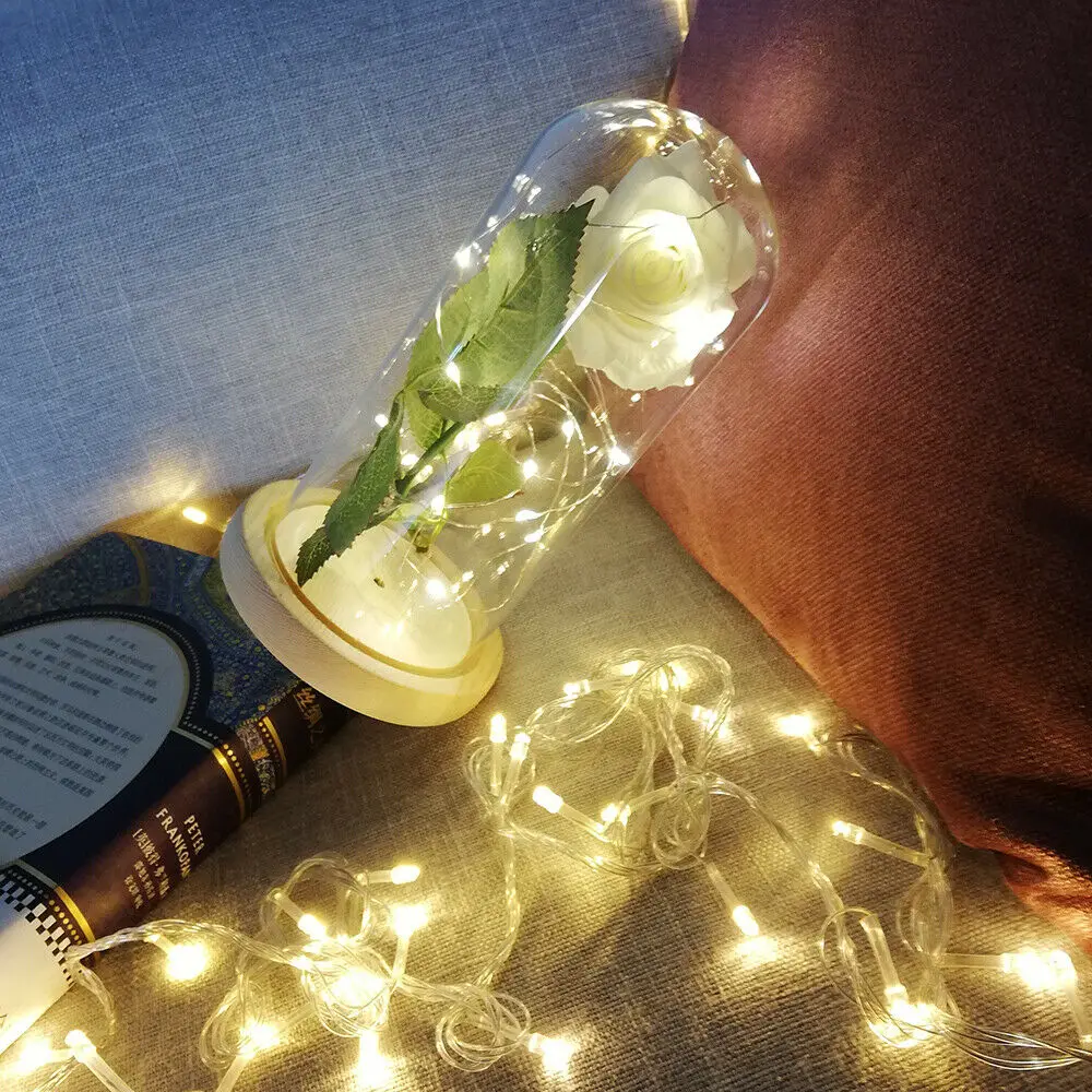 Светодиодная бутылочка с подсветкой для желаний роза мыло цветок свадебное