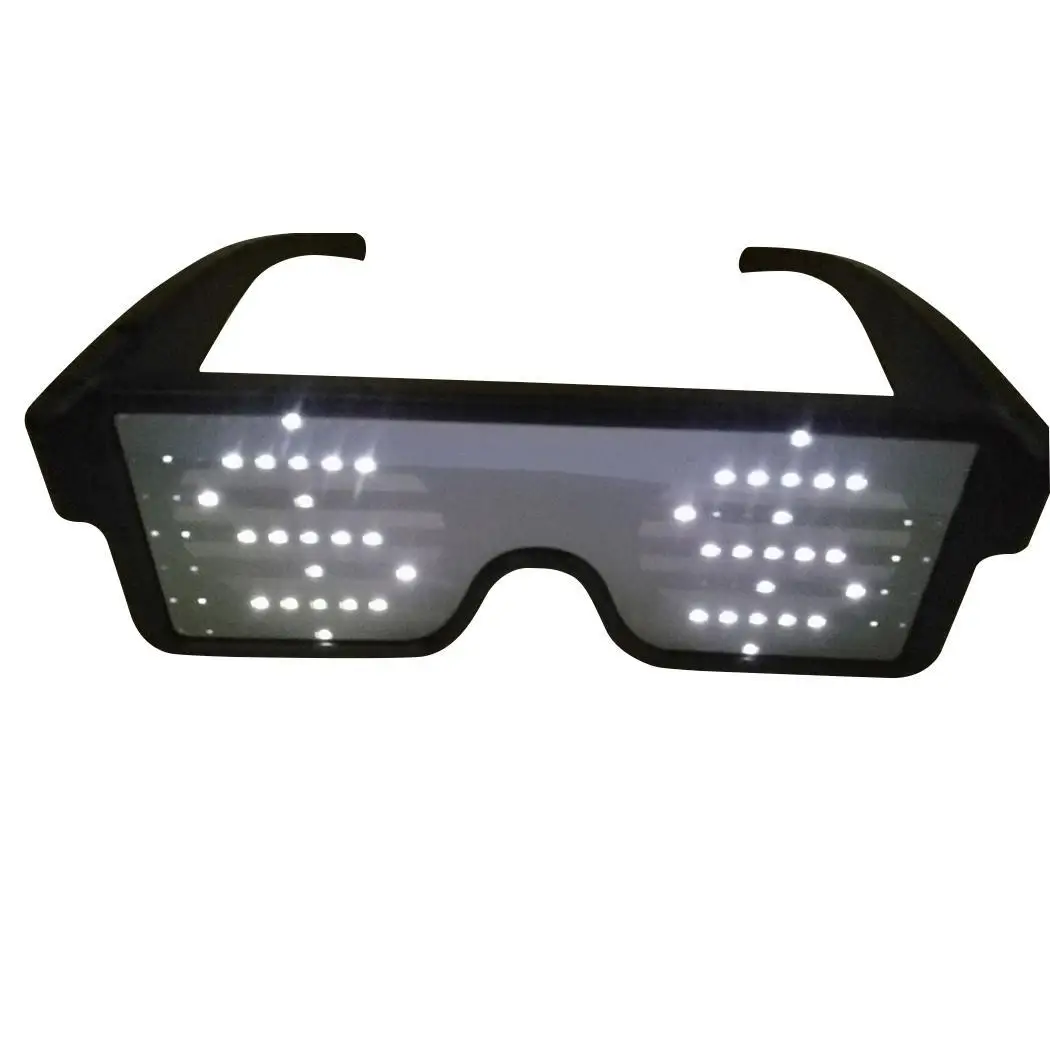 LED розовый костюм свет ABS светящийся мигающий Опора Солнцезащитные очки красные