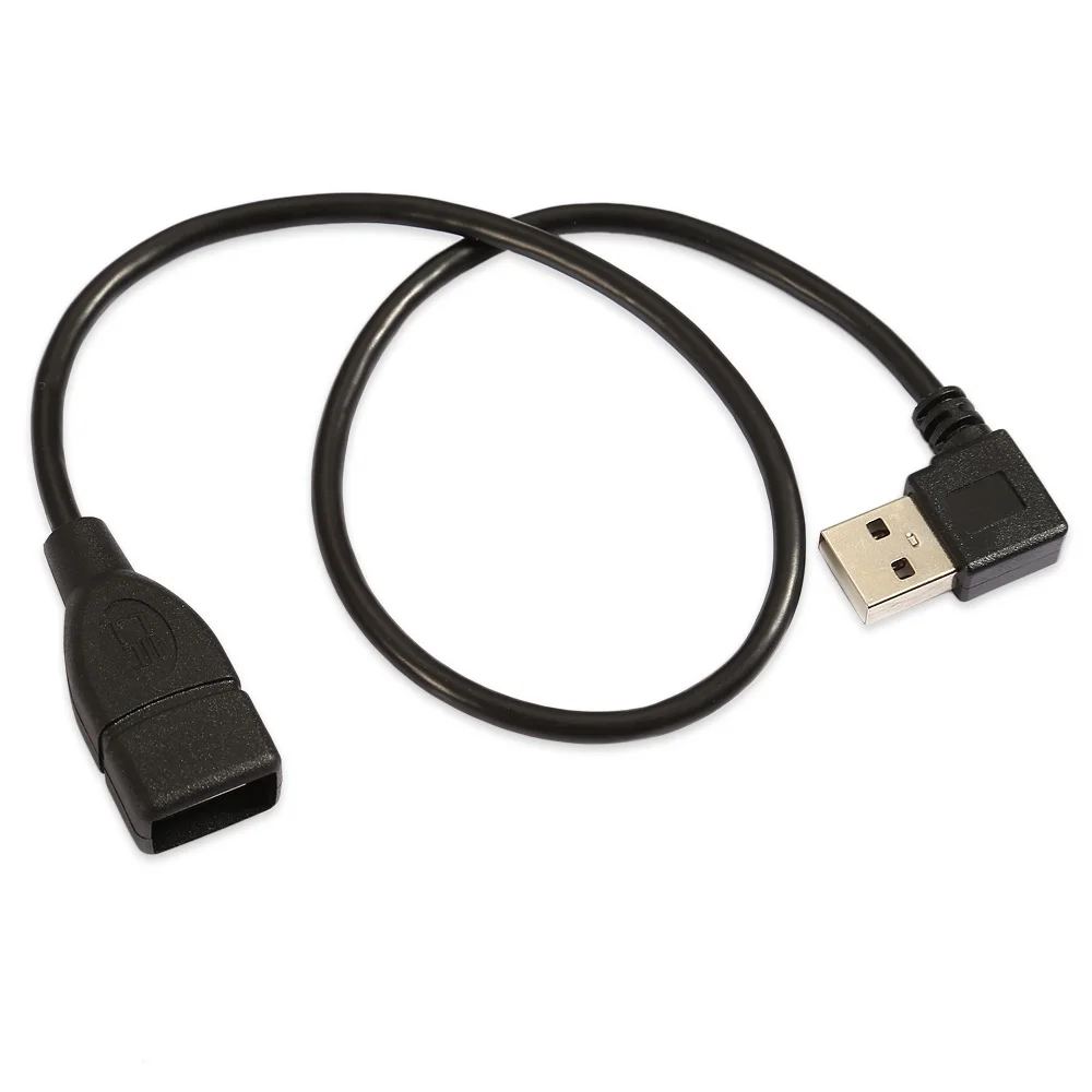Kaufen USB 2,0 90 Grad A Typ 480M Männlich Zu Weiblich Verlängerung Kabel 40cm 20cm 10cm Schwarz Links Abgewinkelt Rechts Abgewinkelt 90 Grad