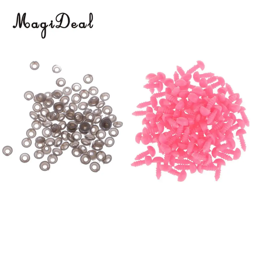 100Pcs Plastic Dolls Noses Acrylic 7x9mm Safety Nose Toy Animal Bear Dog DIY Making Accessories Crafts | Игрушки и хобби