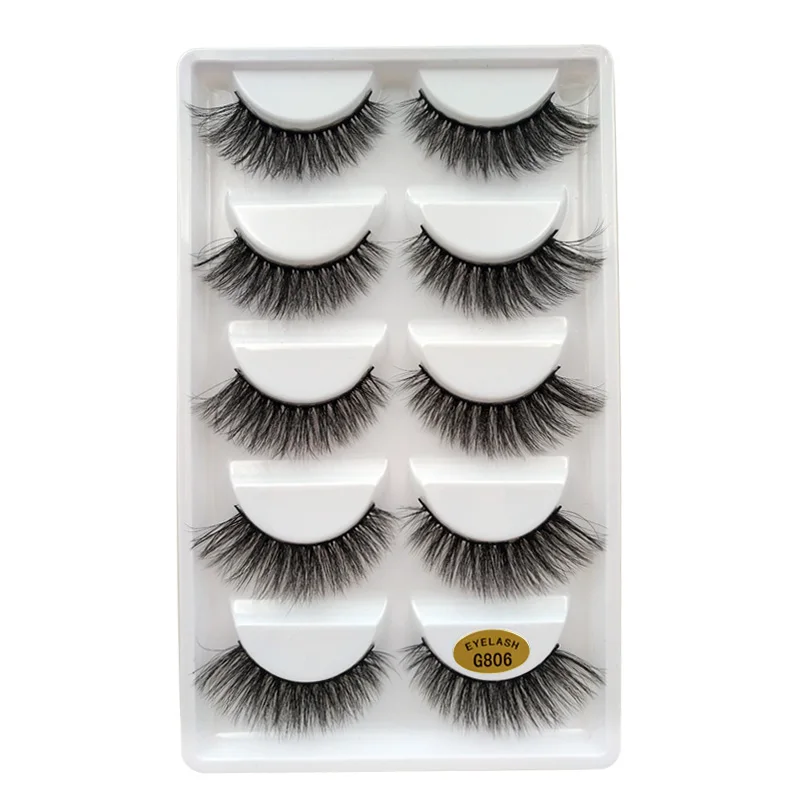 

SHIDISHANGPIN 3d mink eyelashes full strip lashes makeup false eyelashes hand made false lashes natural long 5 pairs/lot