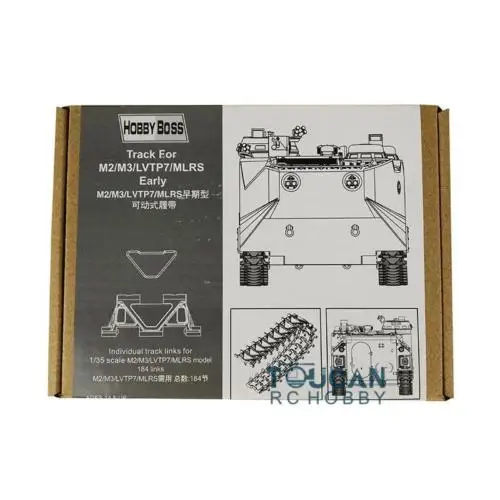 Hobby Boss 81008 1/35 рельсы для M2/M3/LVTP7/MLRS ранняя модель бронированного автомобиля|Наборы
