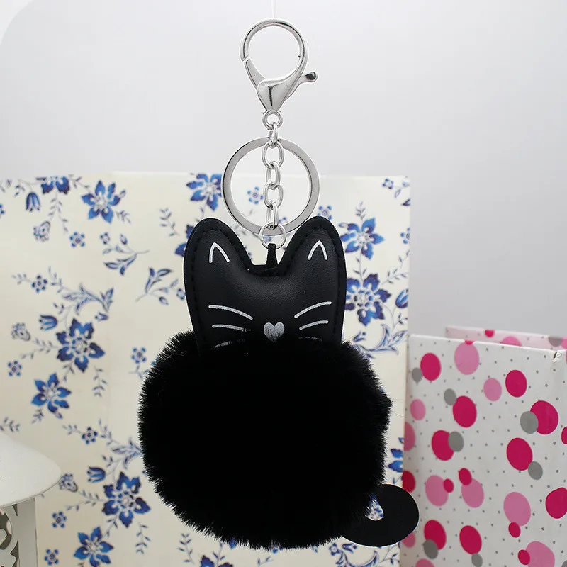 Высокое качество игрушки Декоративный металл ПП хлопка черный PU Cat мини сумочка