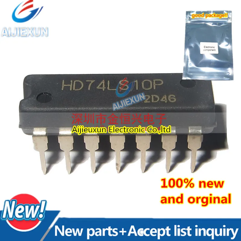 10 шт. 100% новые и оригинальные тройные 3-входные положительные затворы HD74LS10P 74LS10