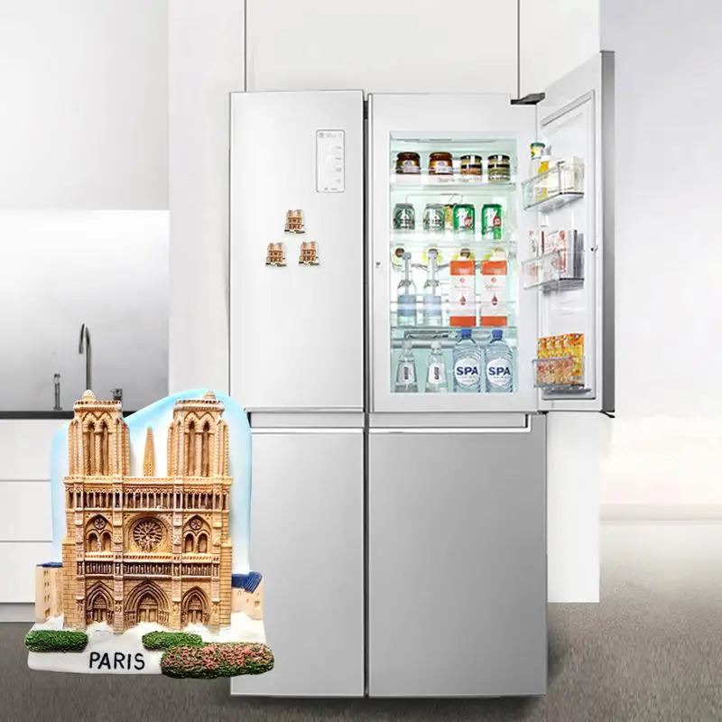 Наклейка на холодильник Нотр Дам Парижа инновационная 3D стену туристический
