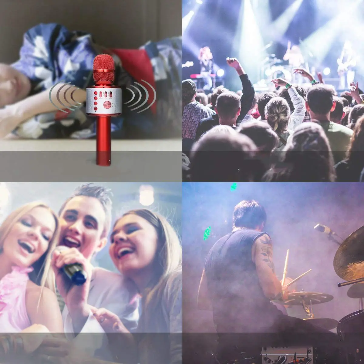 Bluetooth-микрофон для караоке Беспроводной микрофон портативный динамик Bluetooth