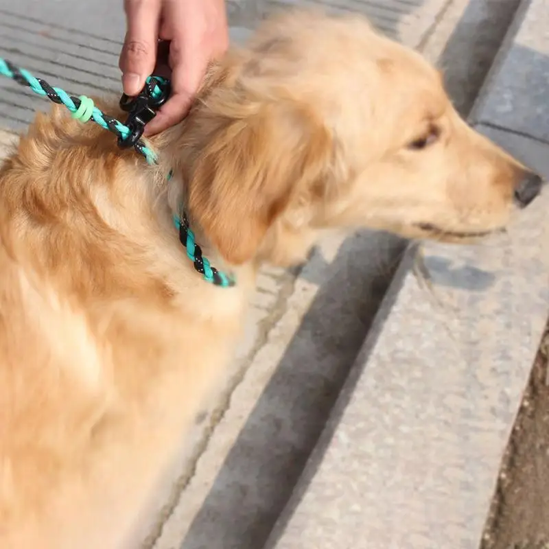 Удобный поводок Тяговый трос ручной работы мода хорошо Вязать Собаку цепи