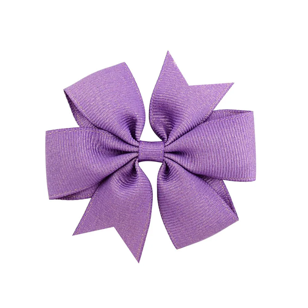 3.15 Inch Baby Girls Bows Hair Accessories 12 Color Gold Silver Weft Ribbon Clip Head Dress Hairpins For Kids Drop Shipping | Детская