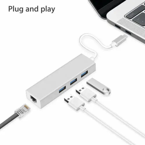 USB 3 1 Type C к RJ45 Ethernet LAN адаптер с портами 0 концентратор для MacBook|Адаптеры Type-C| |