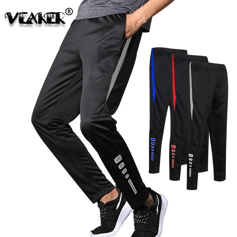 Бренд Фитнес Штаны для Для мужчин быстросохнущая Брюки Slim Fit впитывает пот и