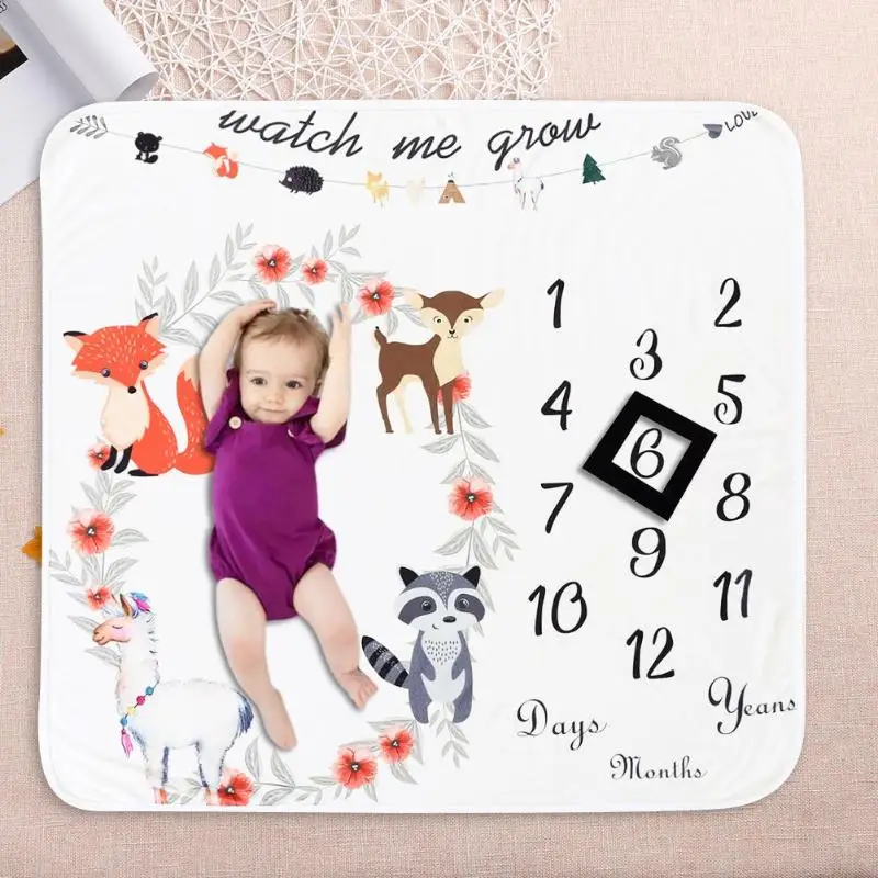 Детское мультяшное одеяло для фотосъемки реквизит тканевый фон с календарем