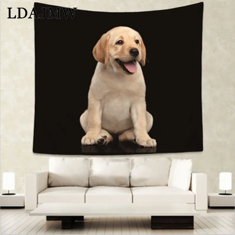LDAJMW домашний декор Печатный гобелен собака Мопс шаблон полиэстер настенный