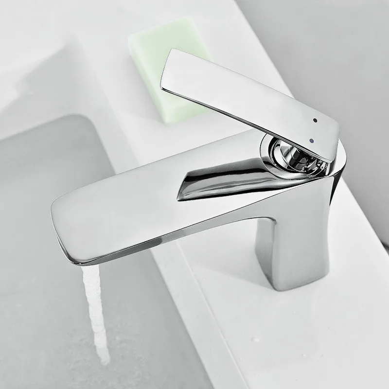 Mixer Tap Basin Faucet White Matt Black Chrome Taps Deck Mount Home Bath Sink Cold and Hot Water For Bathroom | Обустройство дома