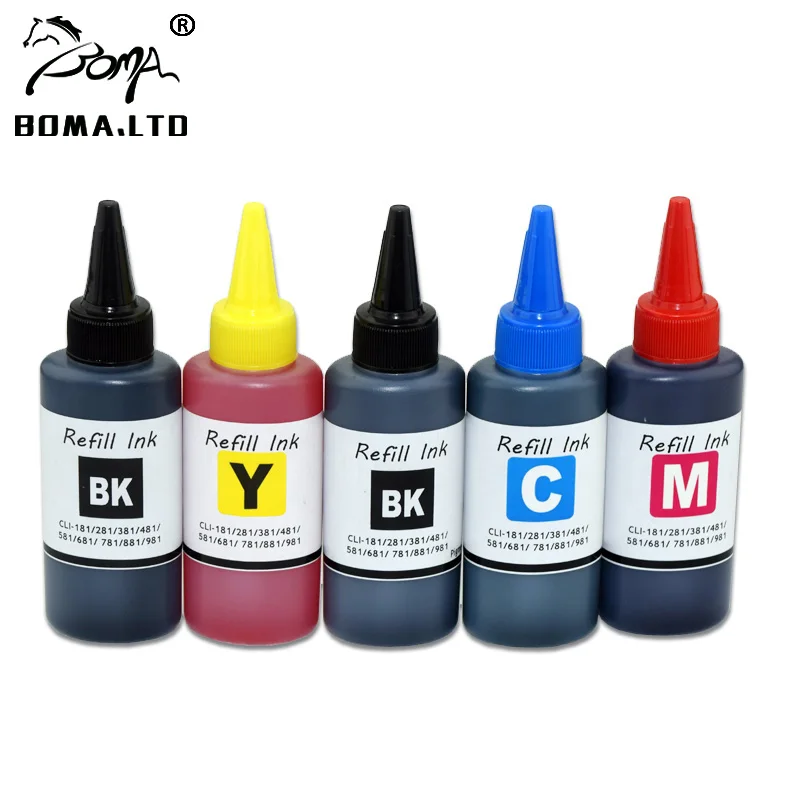 

5 PC X 100ml Printer Ink For CANON MX921 MX922 MC924 MG5410 MG5430 IP7230 IP7220 IP7210 Printer Ink Cartridge Ciss