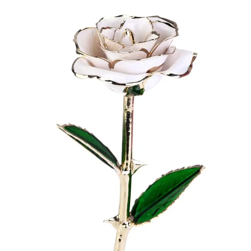 

Blooming Lacquered 24K Gold Roses Plated Real Rose Birthday Valentine's Day Anniversary Gift with Souvenir Bag