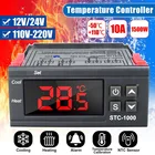 ZEAST Цифровой температурный контроллер термостат терморегулятор для инкубатора реле светодиодное Отопление охлаждение STC-1000 12В 24В 220В