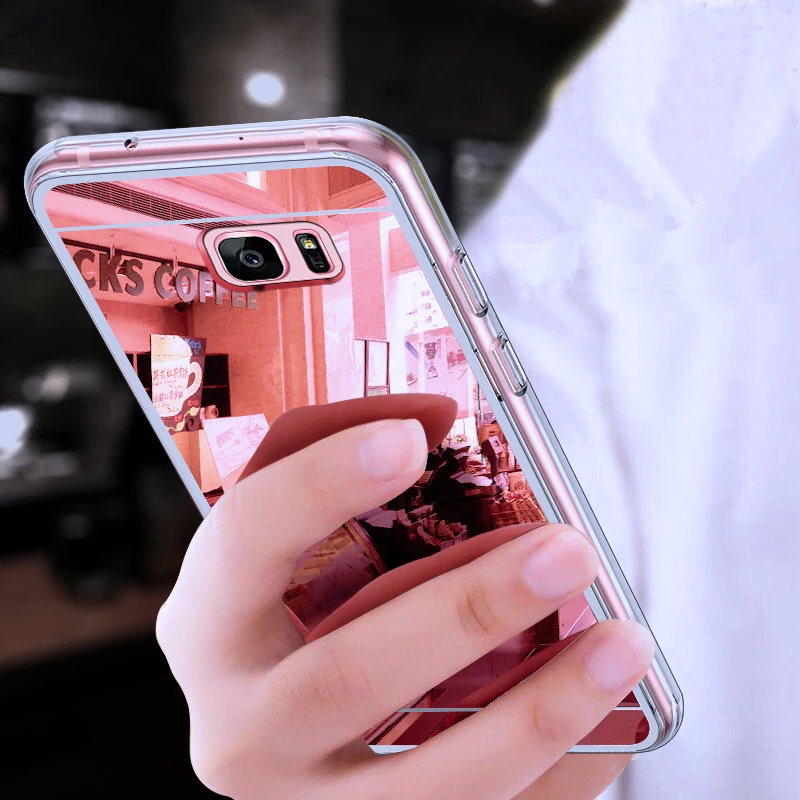 A7 2018 A750 A750F чехол для Samsung Galaxy A3 A5 2017 A6 A8 J2 Pro J4 J6 Plus s8 s9 Note 8 9 5 Мягкий ТПУ зеркальный |