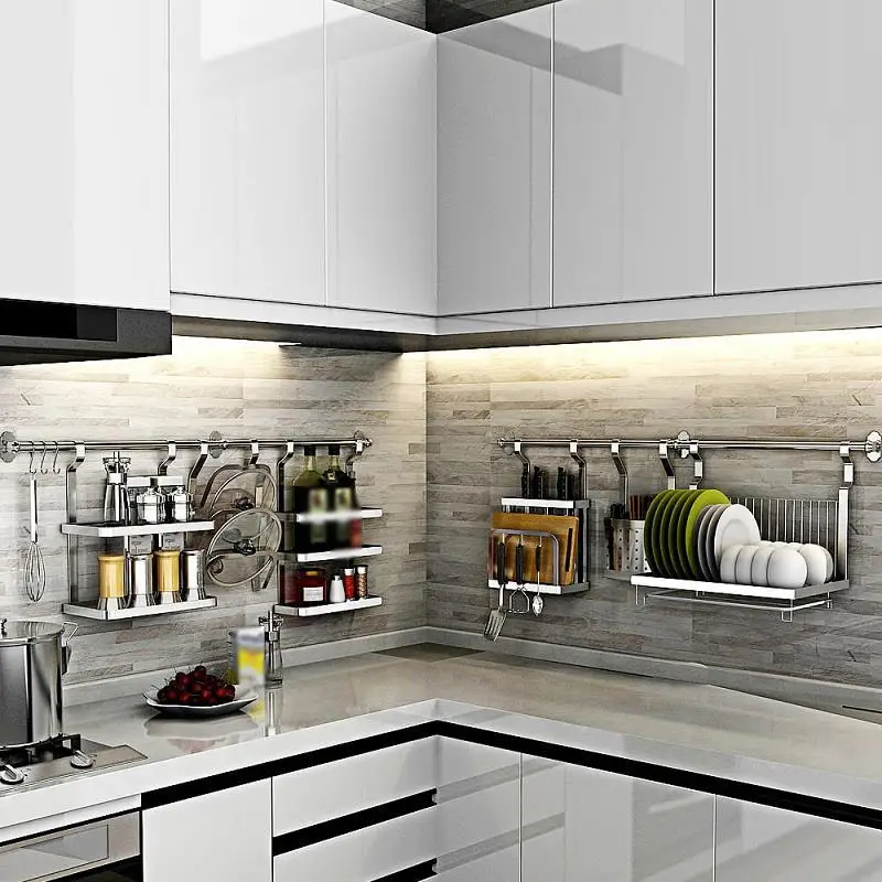 

De Kuchnia Supplies Accessories Organizer Dish Drainer Stainless Steel Cocina Organizador Cozinha Cuisine Kitchen Rack