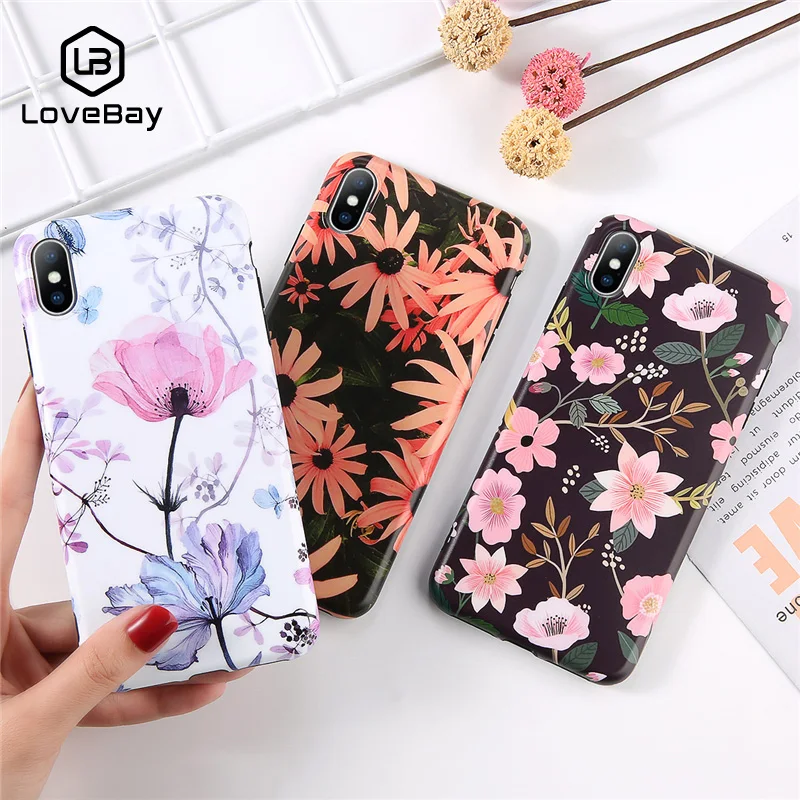 Lovebay Phone Case For iPhone 6 6s 7 8 Plus X XR XS Max Fashion Beautiful Daisy Flower Floral Soft TPU Fundas |