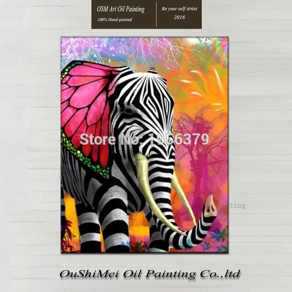 Картина маслом с изображением животных длинного слона|elephant oil painting|living room