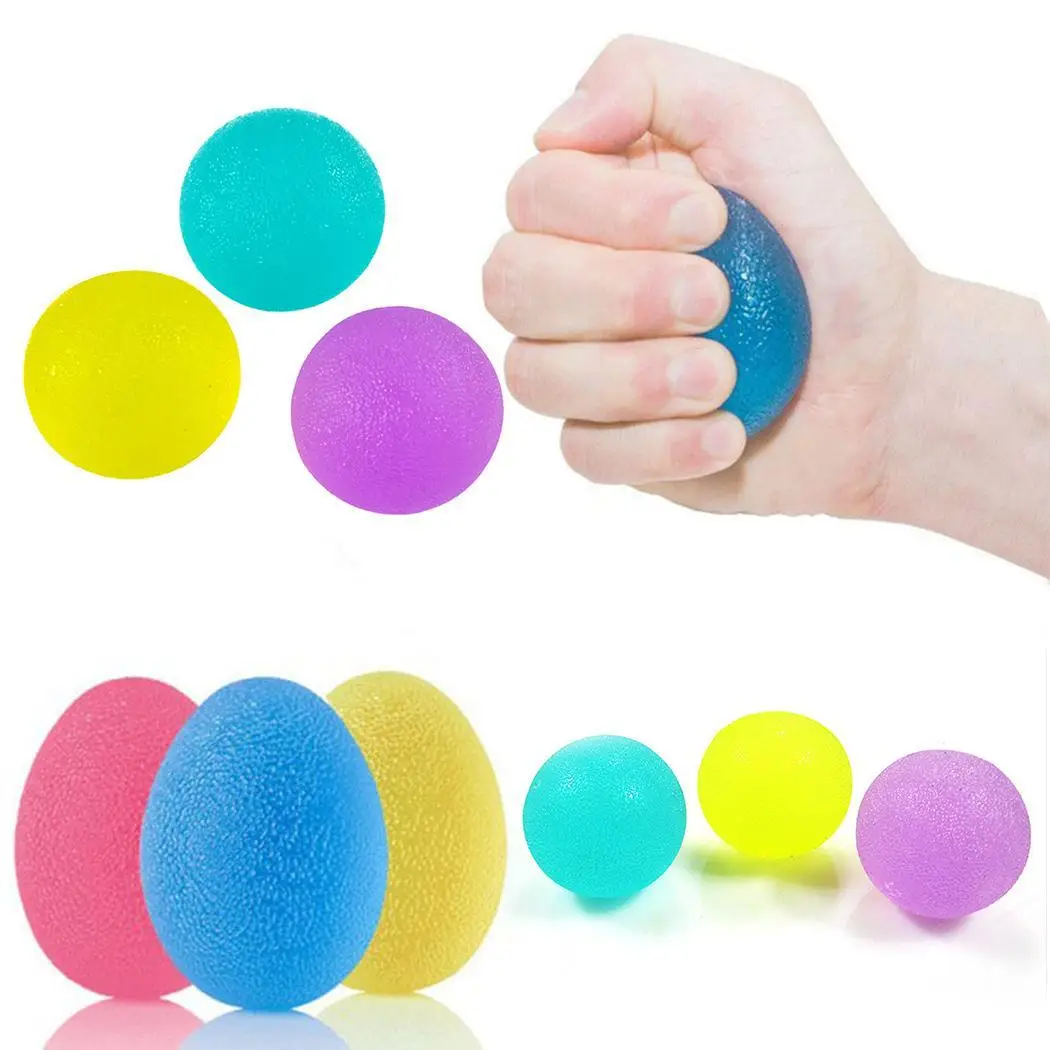 Тренировочный мяч массажный 3 шт яйцо круглый высокоэластичный унисекс набор