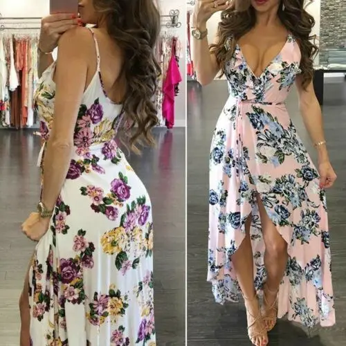 Лидер продаж женское летнее сексуальное длинное платье макси в стиле бохо