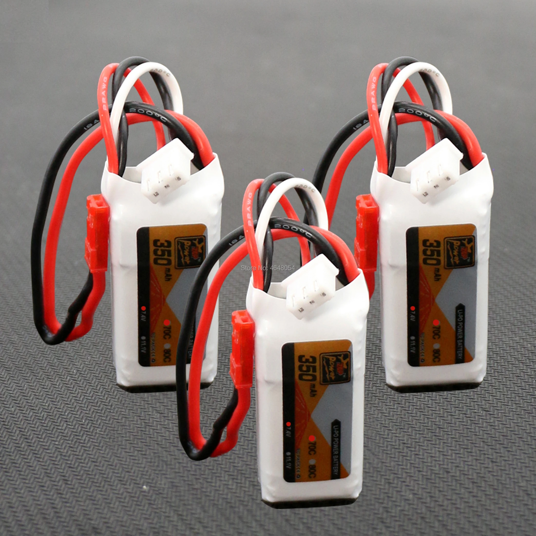 Комплект из 3 предметов 2 S 7 4 V 350 мА/ч 70C Lipo Батарея для мини вертолет Quadcopter модель