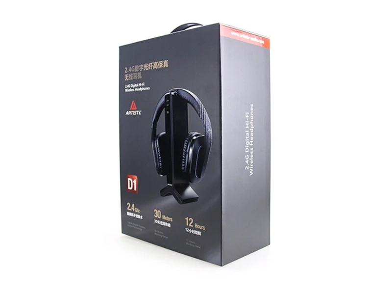 

Artiste D1 Wireless TV Headphone with 2.4G Digital Transmitter Charging Dock Cordless for Radio and Computer Gaming Headset