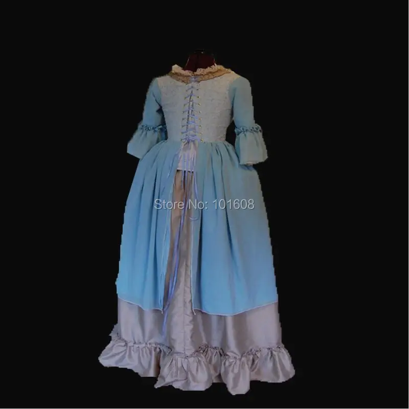Tailored!Royal Blue Court Rococo Colonial Duchess Princess Civil war 18th Marie Antoinette DRESS Victorian dresses HL-398 |
