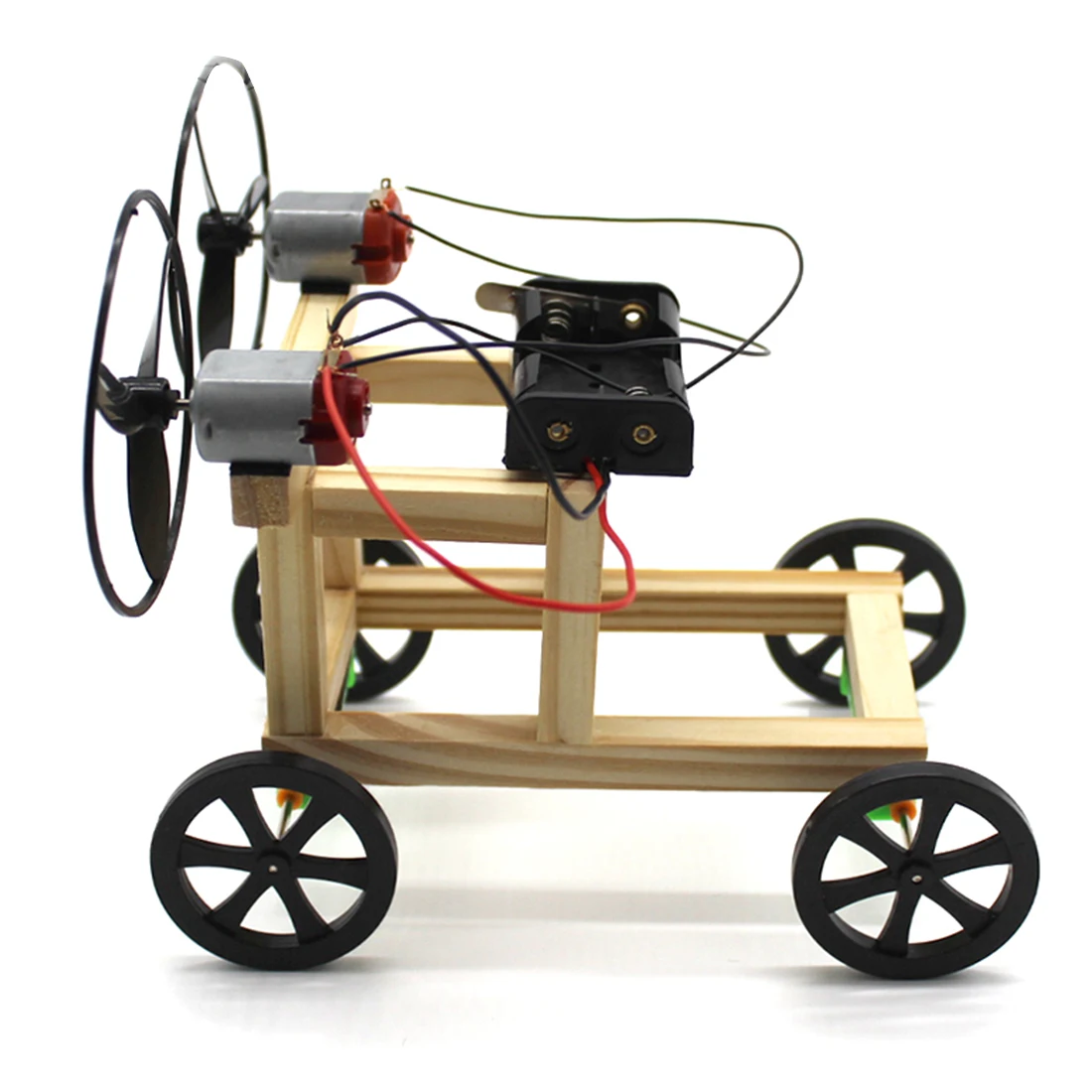 Science Physical DIY Wind Power Car 4WD модель деревянный электроэксперимент сборный Набор