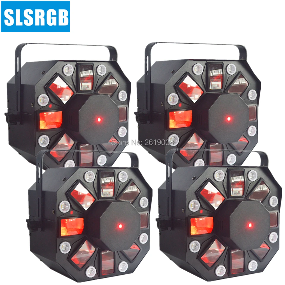 

4 шт./лот 8 шт. 1 Вт белый светодиод + 5 шт. 3 Вт R/G/B/W/A LED + лазер R = 150 МВт, G = 50MW лазер + стробоскоп + светодиодный эффект DJ свет