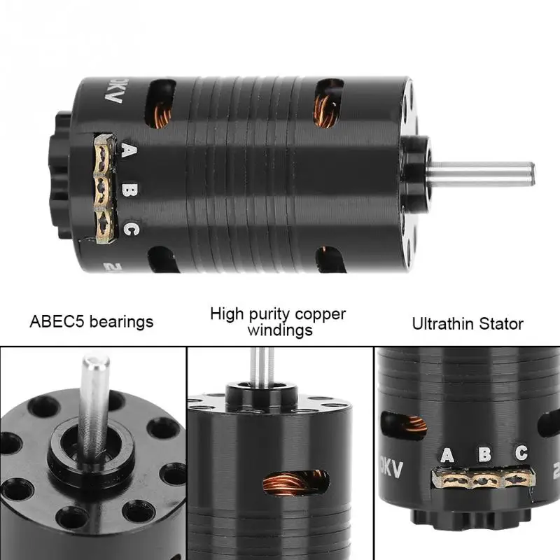 RC моторы 1410 бесщеточный двигатель 10500KV 9500KV 7500KV 6900KV 6000KV для 1/24 1/26 дистанционного