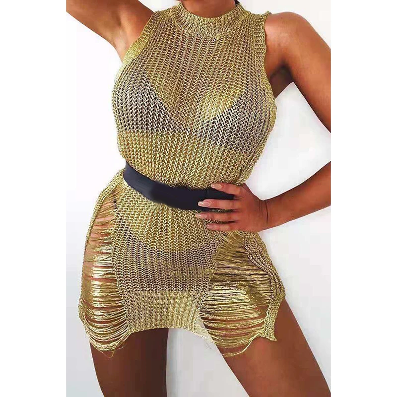 Летние женские Бохо перспектива Бикини Cover Up Купальники Пляж Bodycon мини